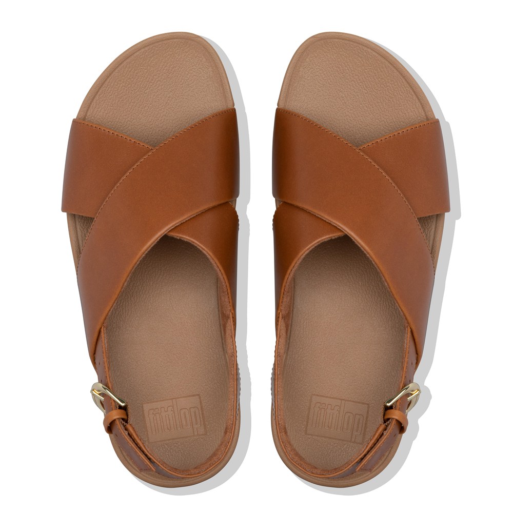 Fitflop Womens Sandals Brown - Lulu Leather Back-strap - LF6721483